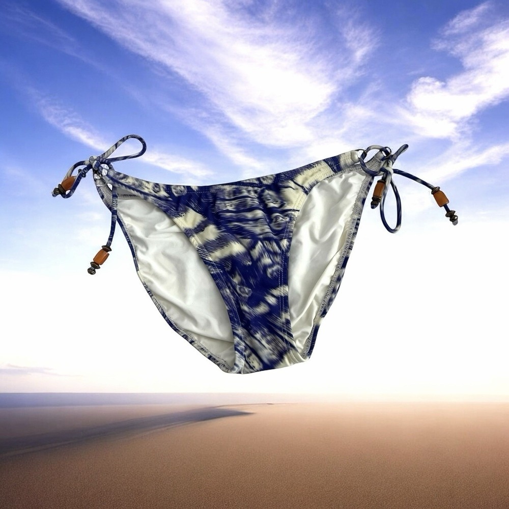 VIX Full Bikini Bottom Naomi Sz L Tie-Side Swimwear By Paula Hermanny Periwinkle